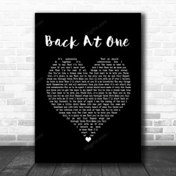Brian McKnight Back At One Black Heart Song Lyric Art Print - Canvas Print Wall Art Home Decor