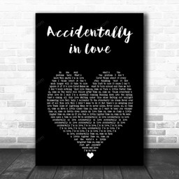 Counting Crows Accidentally in Love Black Heart Song Lyric Art Print - Canvas Print Wall Art Home Decor