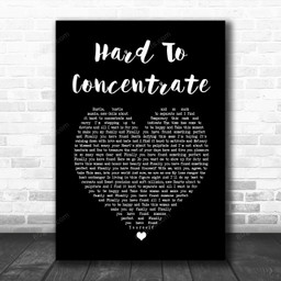 Red Hot Chili Peppers Hard To Concentrate Black Heart Song Lyric Art Print - Canvas Print Wall Art Home Decor