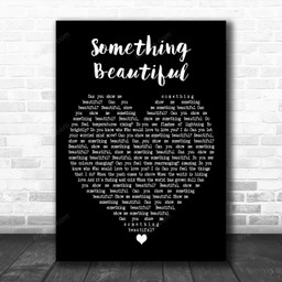 Trombone Shorty Something Beautiful Black Heart Decorative Art Gift Song Lyric Print - Canvas Print Wall Art Home Decor