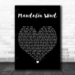 Rod Stewart Mandolin Wind Black Heart Decorative Art Gift Song Lyric Print - Canvas Print Wall Art Home Decor