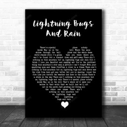 Whiskey Myers Lightning Bugs And Rain Black Heart Song Lyric Art Music Print - Canvas Print Wall Art Home Decor