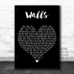 Tom Petty And The Heartbreakers Walls Black Heart Decorative Art Gift Song Lyric Print - Canvas Print Wall Art Home Decor