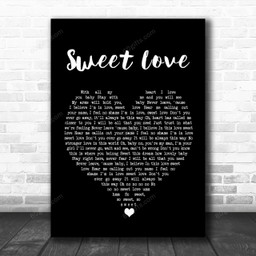 Anita Baker Sweet Love Black Heart Song Lyric Art Music Print - Canvas Print Wall Art Home Decor