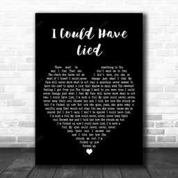 Red Hot Chili Peppers I Could Have Lied Black Heart Decorative Art Gift Song Lyric Print - Canvas Print Wall Art Home Decor