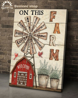 Housewarming Gifts On This Farm - Farmhouse Decor Canvas Print Wall Art