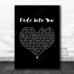 Mazzy Star Fade Into You Black Heart Song Lyric Music Art Print - Canvas Print Wall Art Home Decor