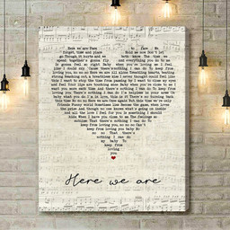 Gloria Estefan Here We Are Script Heart Song Lyric Music Art Print - Canvas Print Wall Art Home Decor