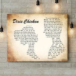 Little Feat Dixie Chicken Man Lady Couple Song Lyric Art Print - Canvas Print Wall Art Home Decor
