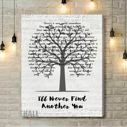 The Seekers I_ll Never Find Another You Music Script Tree Song Lyric Art Print - Canvas Print Wall Art Home Decor