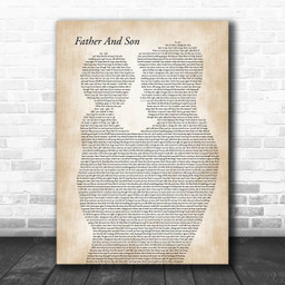 Cat Stevens Father And Son Father & Child Song Lyric Art Print - Canvas Print Wall Art Home Decor