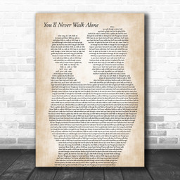 Gerry And The Pacemakers You'll Never Walk Alone Father & Child Song Lyric Art Print - Canvas Print Wall Art Home Decor
