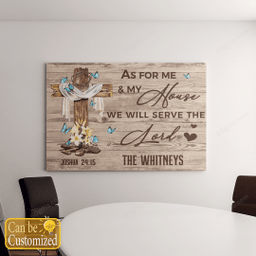 Housewarming Gifts Christian Decor Butterfly And Cross Jesus - Canvas Print Wall Art Home Decor