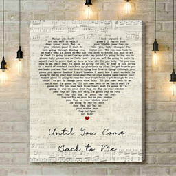 Aretha Franklin Until You Come Back To Me Script Heart Song Lyric Art Print - Canvas Print Wall Art Home Decor