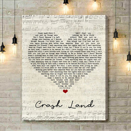 Twin Atlantic Crash Land Script Heart Song Lyric Music Art Print - Canvas Print Wall Art Home Decor