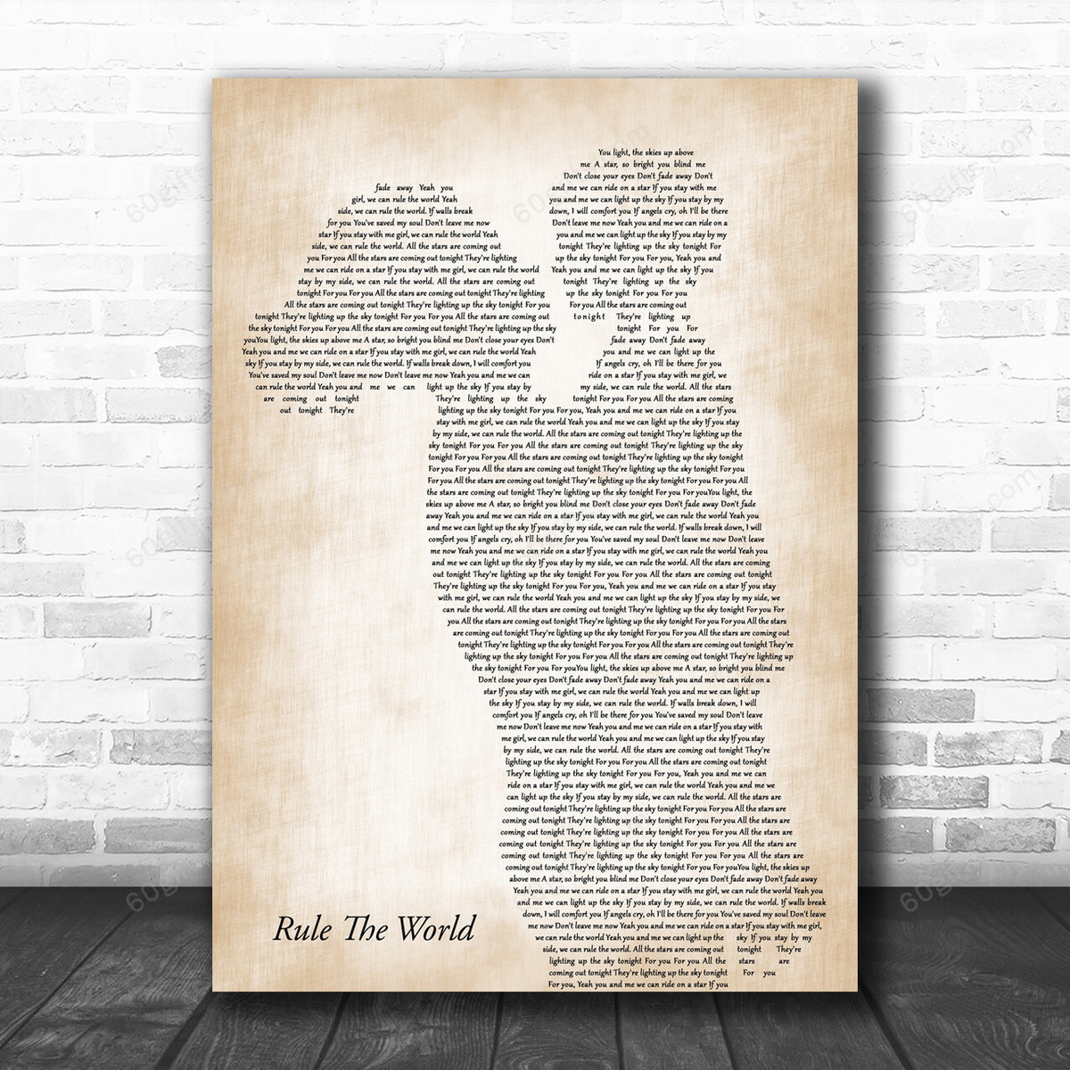 Take That Rule The World Mother & Child Song Lyric Music Art Print - Canvas Print Wall Art Home Decor