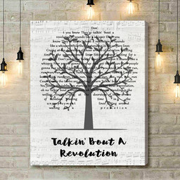 Tracy Chapman Talkin_ Bout A Revolution Music Script Tree Song Lyric Art Print - Canvas Print Wall Art Home Decor