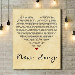 Howard Jones New Song Vintage Heart Song Lyric Art Print - Canvas Print Wall Art Home Decor
