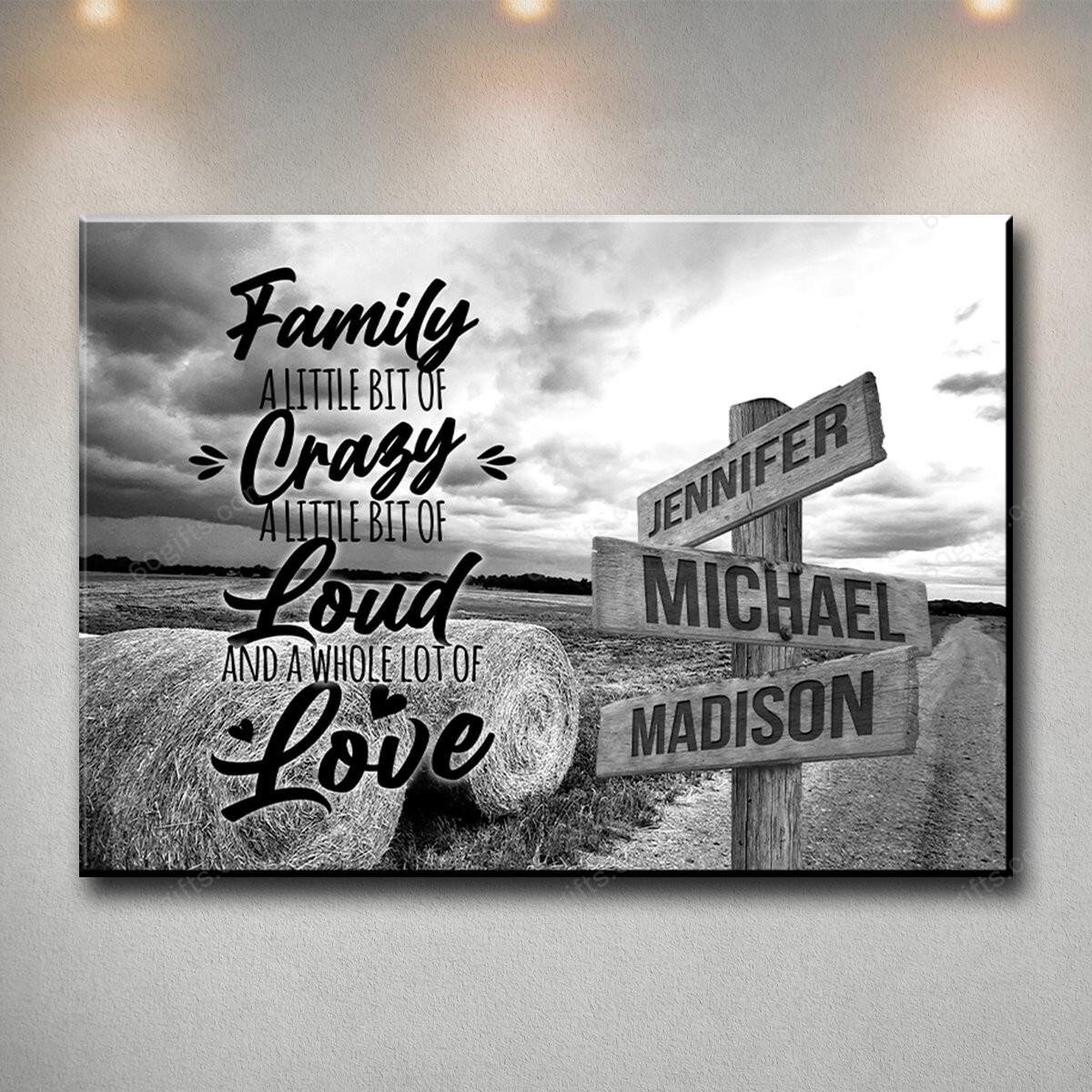Personalized Valentine's Day Gifts Country Road Quotes Anniversary Wedding Present - Customized Multi Names Canvas Print Wall Art Home Decor