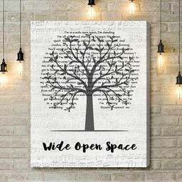 Mansun Wide Open Space Music Script Tree Song Lyric Art Print - Canvas Print Wall Art Home Decor