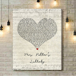 Counting Crows Mrs. Potters Lullaby Script Heart Song Lyric Art Print - Canvas Print Wall Art Home Decor