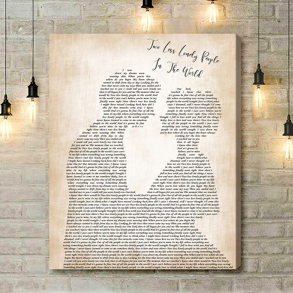 Air Supply Two Less Lonely People In The World Man Lady Bride Song Lyric Music Art Print - Canvas Print Wall Art Home Decor