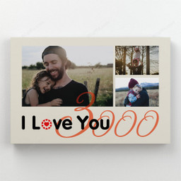 Personalized Photo And Name Father's Day Gifts I Love You 3000 - Customized Canvas Print Wall Art Home Decor