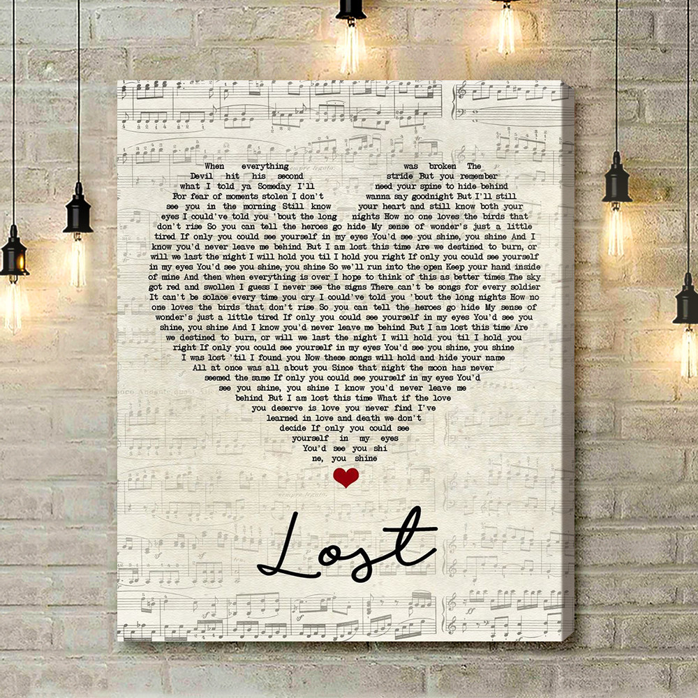 Dermot Kennedy Lost Script Heart Song Lyric Music Art Print - Canvas Print Wall Art Home Decor