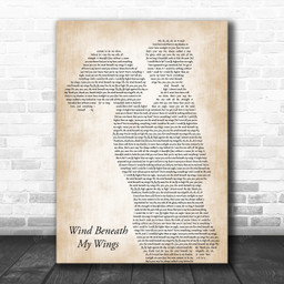 Bette Midler Wind Beneath My Wings Mother & Child Song Lyric Art Print - Canvas Print Wall Art Home Decor
