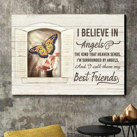I Believe In Angels I Believe In God - Matte Canvas