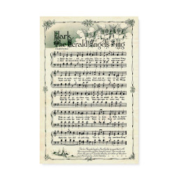 Christmas Carol Decoration Gift Ideas Hark The Herald Angels Sing Christian Anthem Hymn Praise and Worship Song Matte Canvas