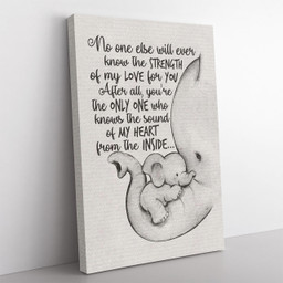 Canvas Gift Ideas for New Mom, Elephant Mom and Baby, Gifts For New Moms