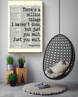 Alexander Hamilton Quote There's A Million Things I've Done Typography For Canvas Framed Prints, Canvas Paintings Wrapped Canvas 24x36