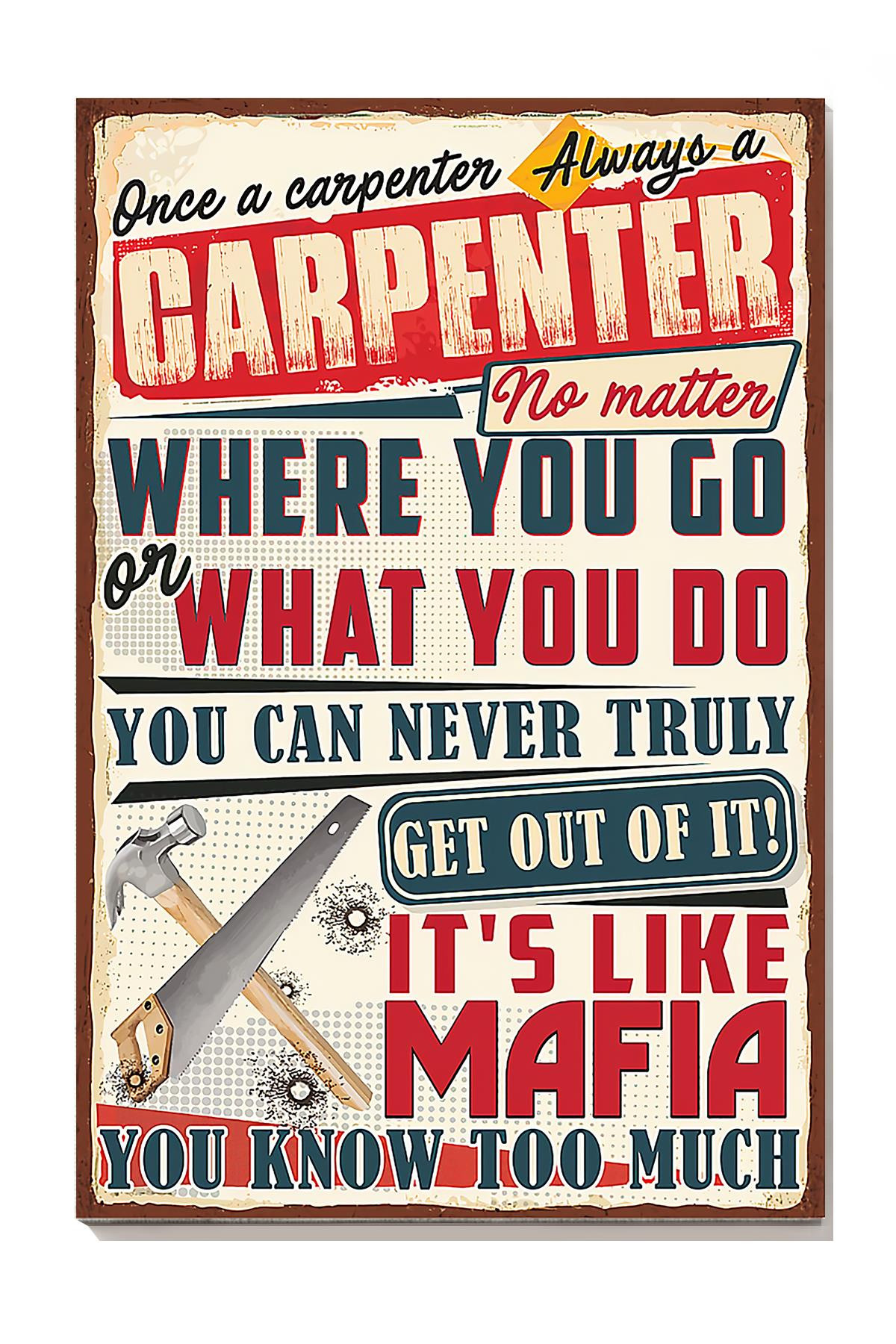 Carpenter No Matter Where You Go Motivation Quotes For Canvas Gallery Painting Wrapped Canvas Framed Gift Idea Framed Prints, Canvas Paintings Wrapped Canvas 8x10