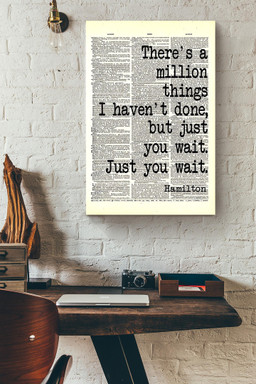 Alexander Hamilton Quote There's A Million Things I've Done Typography For Canvas Framed Prints, Canvas Paintings Framed Matte Canvas 8x10