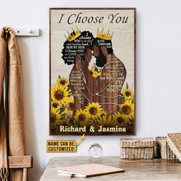 Aeticon Gifts Personalized Africa Couple I Choose You Canvas Home Decor Wrapped Canvas 8x10