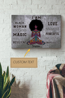 African Yoga Girl Personalized Canvas Woman Gift For Black Women African Women Canvas Gallery Painting Wrapped Canvas Framed Prints, Canvas Paintings Wrapped Canvas 20x30
