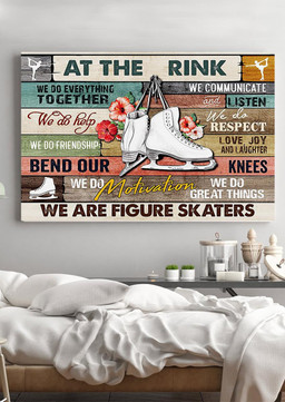 At The Rink We're Figure Skaters Inspiration Quote Gift For Ice Skating Lover Dancer Framed Prints, Canvas Paintings Wrapped Canvas 20x30
