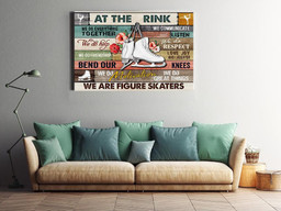 At The Rink We're Figure Skaters Inspiration Quote Gift For Ice Skating Lover Dancer Framed Prints, Canvas Paintings Framed Matte Canvas 8x10