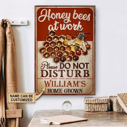 Aeticon Gifts Personalized Honey Bees At Work Do Not Disturb Canvas Home Decor Wrapped Canvas 12x16