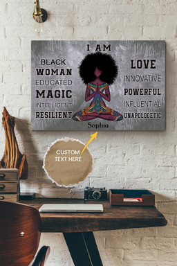 African Yoga Girl Personalized Canvas Woman Gift For Black Women African Women Canvas Gallery Painting Wrapped Canvas Framed Prints, Canvas Paintings Wrapped Canvas 12x16
