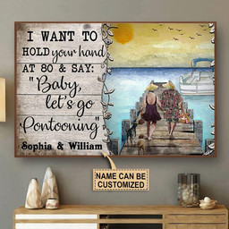 Aeticon Gifts Personalized Summer Pontoon I Want To Hold Canvas Home Decor Wrapped Canvas 12x16