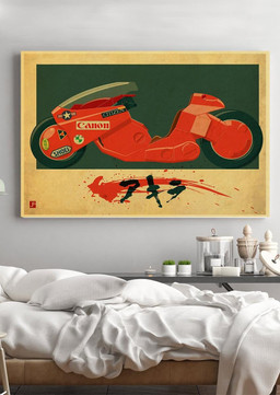 Akira Speed Bike Sticker Boys Room Decor Motorcycle Enthusiast Gifts Wrapped Canvas 20x30