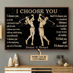 Aeticon Gifts Personalized Golf I Choose You To Do Life With Canvas Home Decor Wrapped Canvas 12x16