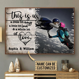 Aeticon Gifts Personalized Skydiving A Little Bit Of Canvas Home Decor Wrapped Canvas 12x16