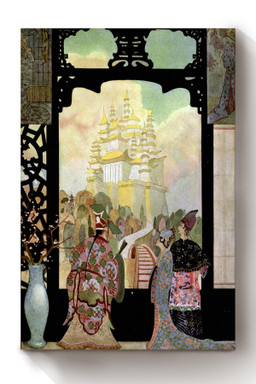 Alladin And His Wonderful Lamp The Arabian Nights Thomas Mackenzie Fairy Tales Illustration 08 Canvas Wrapped Canvas 12x16