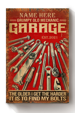 Auto Mechanic Grumpy Old Mechanic Garage For Mechanic Gift Mechanic Sign Car Dealer Canvas Wrapped Canvas 8x10