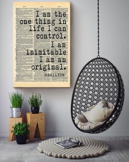 Alexander Hamilton Quote I'm The One Thing In Life I Can Control For Canvas Framed Prints, Canvas Paintings Wrapped Canvas 32x48