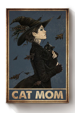 Cat Mom Animal Gift For Cat Lover International Cat Day Kitten Foster Halloween Decor Canvas Framed Prints, Canvas Paintings Wrapped Canvas 12x16