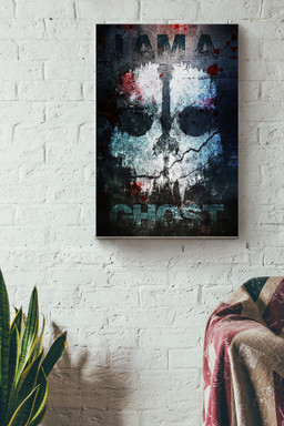 Call Of Duty I Am A Ghost Canvas Ghost Gift For Horror Stories Fan, Fictional Movie Fan Canvas Gallery Painting Wrapped Canvas Framed Prints, Canvas Paintings Wrapped Canvas 12x16